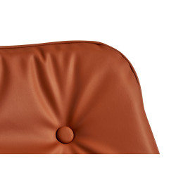 FAUTEUIL MOUTARDE DOSSIER AVEC BOUTONS BORD GRIS