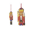 WOODEN NUTCRACKER W SCEPTER PENDANT ORNAMENT