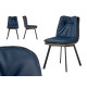 BACK WITH BUTTONS BLUE ARMCHAIR WITH GREY EDGE