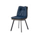 SILLON AZUL RESPALDO CON BOTONES BORDE GRIS
