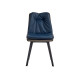 SILLON AZUL RESPALDO CON BOTONES BORDE GRIS