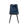 BACK WITH BUTTONS BLUE ARMCHAIR WITH GREY EDGE