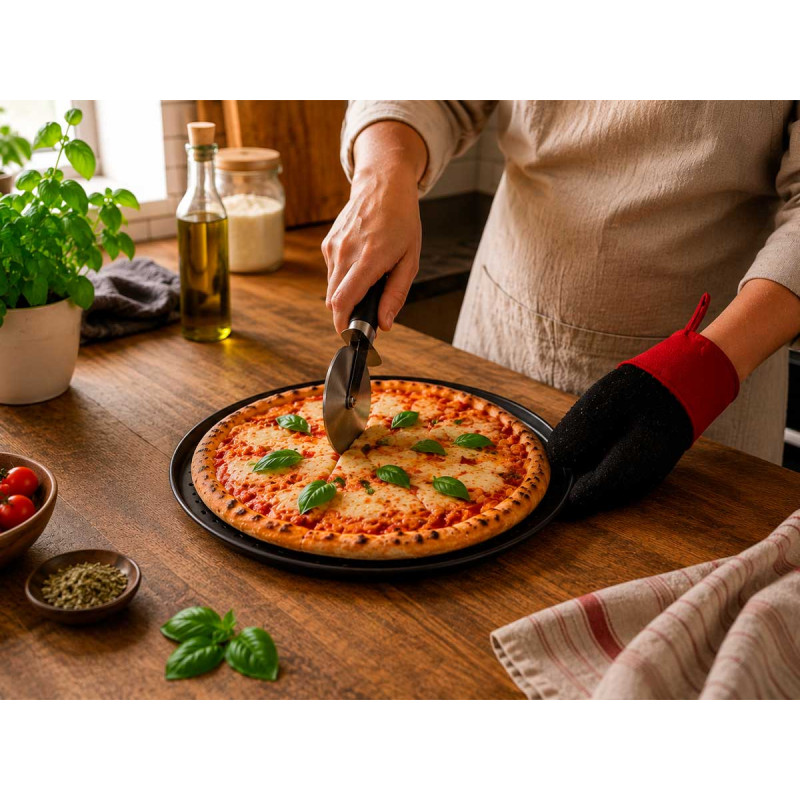 CONJ PIZZA MOLDE LUVA E CORTA PIZZA