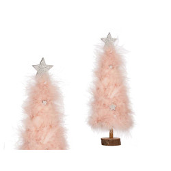 ALBERO PIUME ROSA STELLA ARGENTO GRAN
