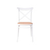 CADEIRA PLASTICA RATTAN BRANCA BEGE