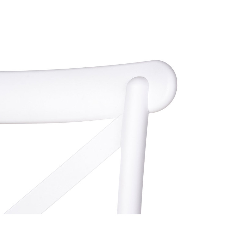 RATTAN PLASTIC CHAIR WHITE BEIGE