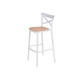 BANCO PLASTICO RATTAN BRANCO BEGE