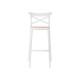 BANCO PLASTICO RATTAN BRANCO BEGE