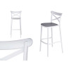 TABURETE RATTAN PLÁSTICO BLANCA GRIS