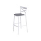 TABURETE RATTAN PLÁSTICO BLANCA GRIS