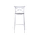 TABURETE RATTAN PLÁSTICO BLANCA GRIS