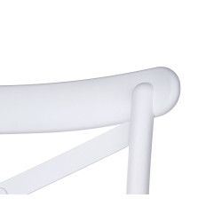 RATTAN PLASTIC STOOL WHITE GREY