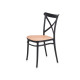 CHAISE ROTIN PLASTIQUE NOIR BEIGE