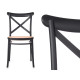 CADEIRA PLASTICA RATTAN PRETO BEGE