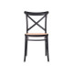 CADEIRA PLASTICA RATTAN PRETO BEGE