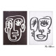 TABLEAU VISAGE BLANC NOIR  TOILE ASSORT 2