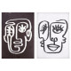 CANVAS FACE BLACK WHITE ASSORT 2