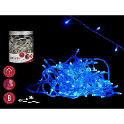 STRISCIA LED INTERNI BLU 8M 100 LUCI 8 FUNZ