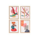 NATURAL CANVA FRAME ABSTRACT ASSORTED 4 30X40