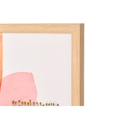 QUADRO MOLDURA NATURAL ABSTRATO SORT 4 30 X 40