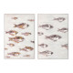 WHITE CANVA FRAME SILVER FISH ASSORTED 2 82X122