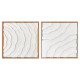 NATURAL CANVA FRAME STRIPE ASSORTED 2 35X35