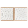NATURAL CANVA FRAME STRIPE ASSORTED 2 35X35