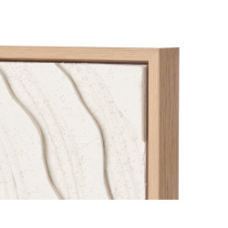 TABLEAU TOILE CADRE NATUREL RAYURES ASSORT 2 35X35