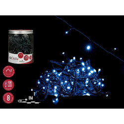 STRISCIA LED ESTERNI FREDDA 8M 100 LUCI 8 FUNZ