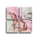 4 PIECES 35X35CM PINK MARBLE CANVAS 