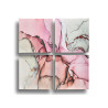 4 PIECES 35X35CM PINK MARBLE CANVAS 