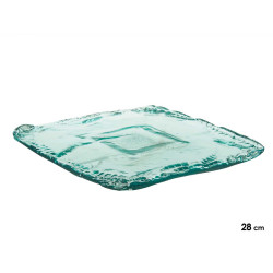 CENTRO DE MESA VIDRO INCA QUADRADO 28CM