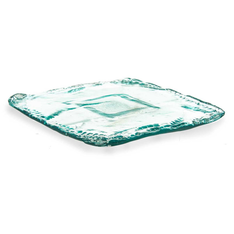 CENTRO DE MESA VIDRO INCA QUADRADO 28CM