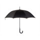 CHAPÉU DE CHUVA 8 VARETAS PRETO COM BORDA CREME