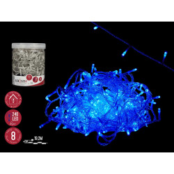 STRISCIA LED INTERNI BLU 19,2M 240 LUCI 8 FUNZ