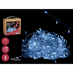 STRISCIA LED INTERNI FREDDA 24M 300 LUCI 8 FUNZ
