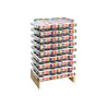 VASO VIDRIO RAYAS 360ML SURT 6 COLORES DISPLAY