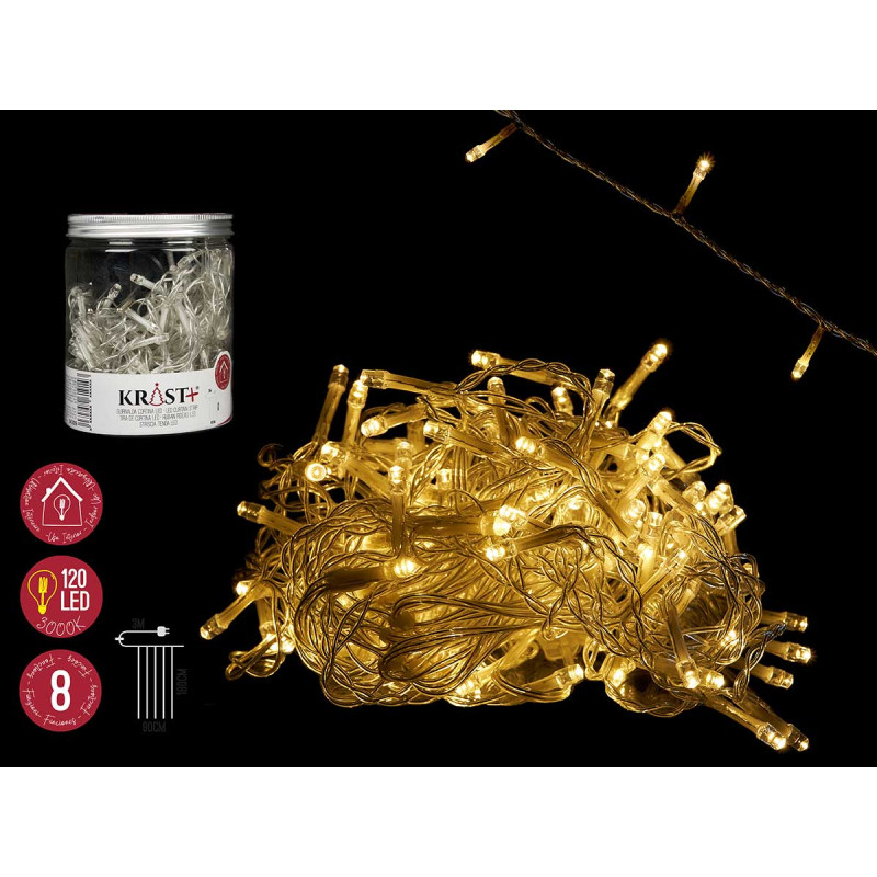 RETE LUCE CALDA 120 LUCI 8 FUNZ