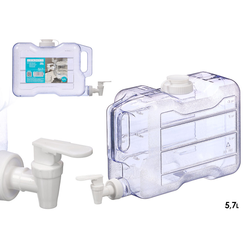 DISPENSADOR AGUA PLASTICO 5,7L