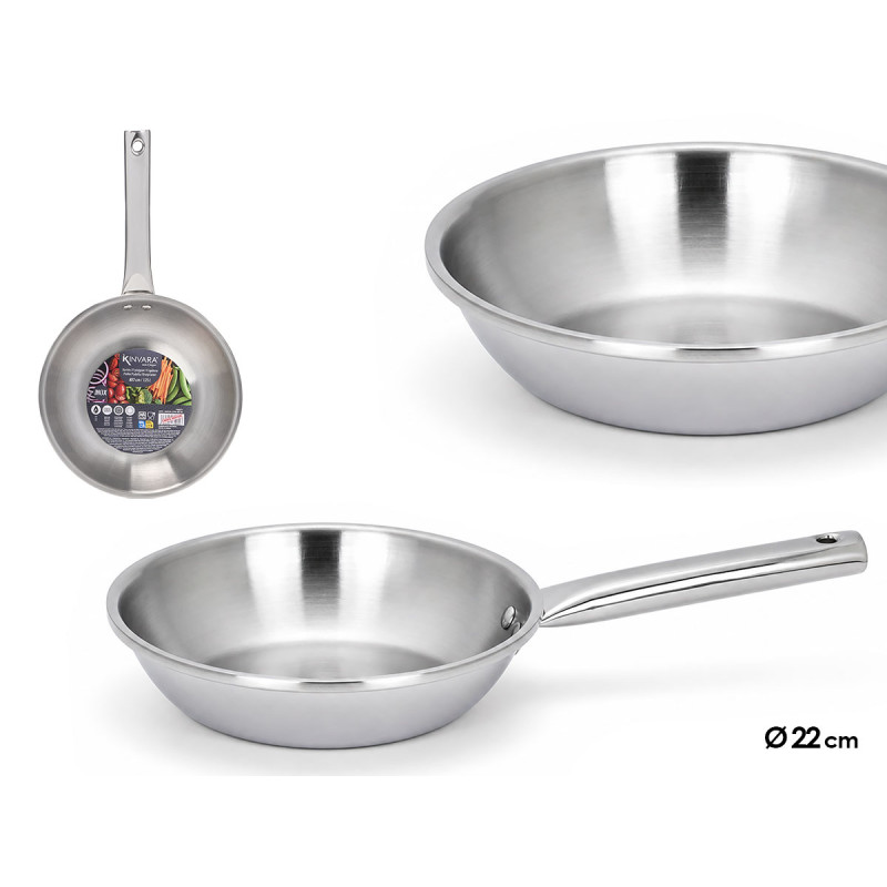 POÊLE ACIER INOXYDABLE 22CM