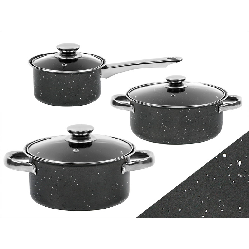 COOKWARE 6PCS SET CARBON STEEL GREY