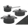 SET PENTOLE 6PZ ACCIAIO AL CARBONIO GRIGIO
