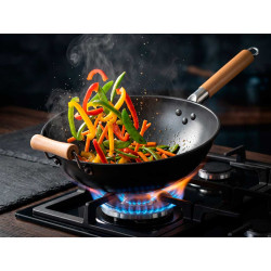 WOK 30CM ASA MADERA