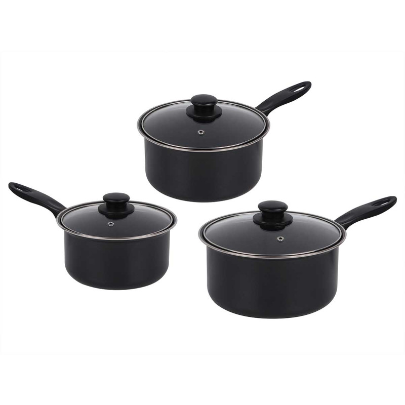 CONJUNTO 6PCS PANELA TAMPA PRETA