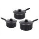 SET 6PZ CASSERUOLA COPERCHIO NERO