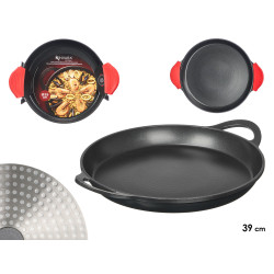 PADELLA PAELLA INDUZIONE ALLUMINIO NERO 39 CM MANI