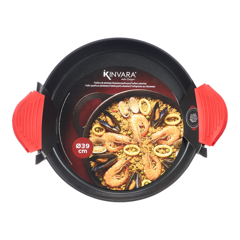PADELLA PAELLA INDUZIONE ALLUMINIO NERO 39 CM MANI