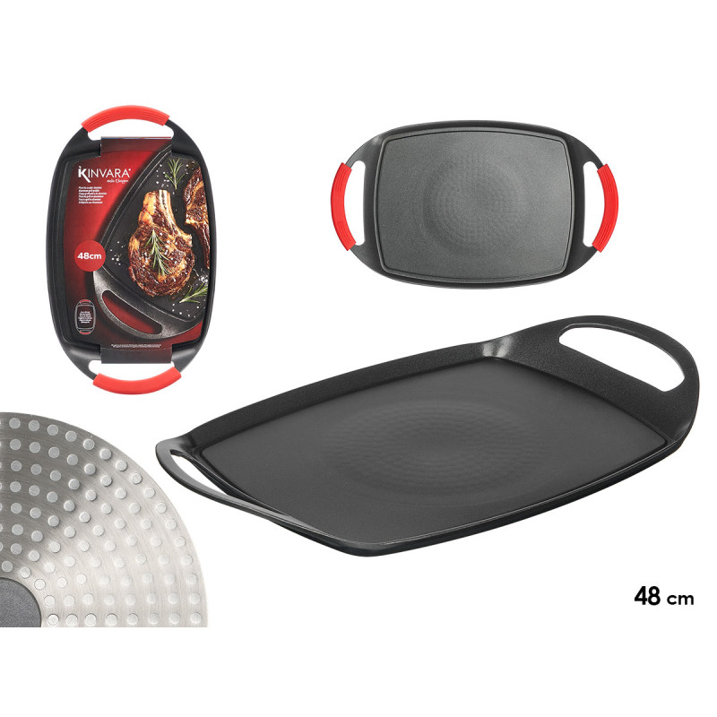 GRILL NOIR 48 CM FINITION MARBRE