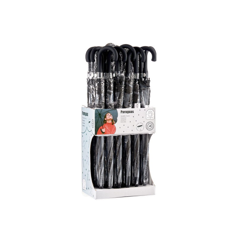 CHAPÉU CHUVA 8 VARETAS AUTOMATICO TECIDO PRETO
