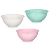 SET 6 BOWLS ASSORTED 3 COLORS 300ML